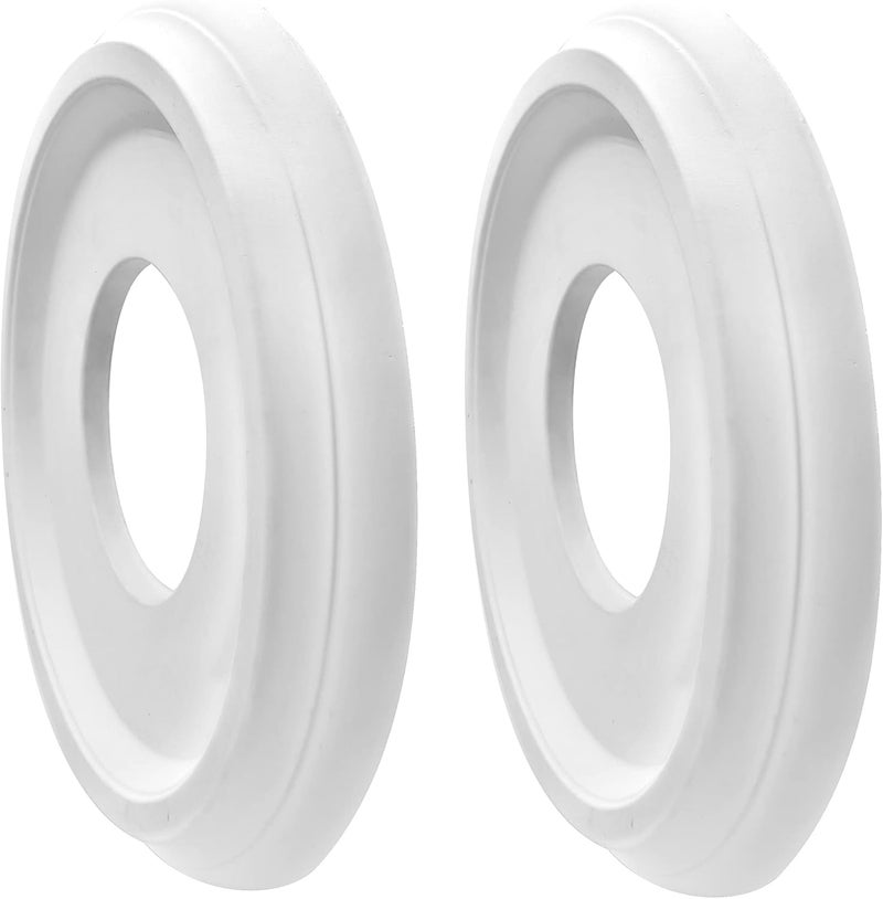 ECUDIS Molded PU Ceiling Medallion for Light Fixtures and Ceiling Fans, 10" OD x 4" ID, 2 Pack (White) - Image 4
